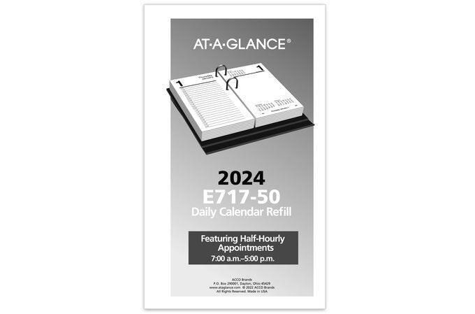 At-A-Glance 2025 Daily Calendar Refill (6" x 4")