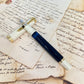 Pre-Owned Pelikan M800 Cream Blue Fountain Pen 18K EF