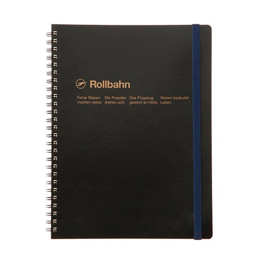 Delfonics Rollbahn Spiral A5 Notebook - Black