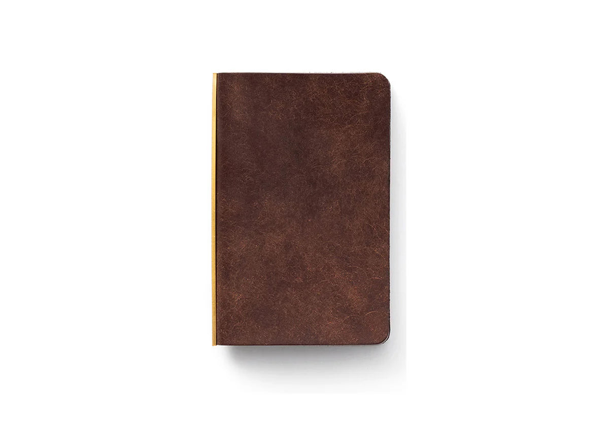 PLOTTER Mini 5 Size Pueblo 5-Ring Leather Binder - Brown