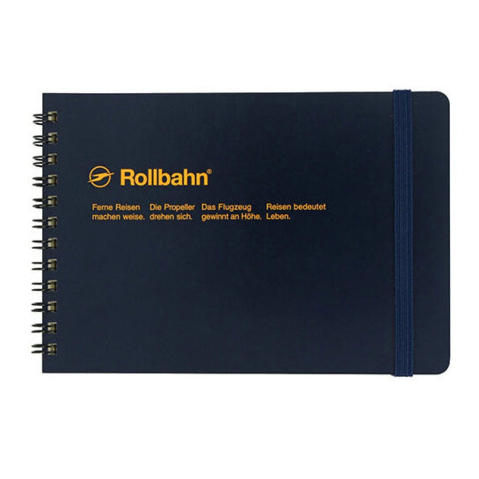 Delfonics Rollbahn Horizontal Spiral Medium Notebook - Dark Blue