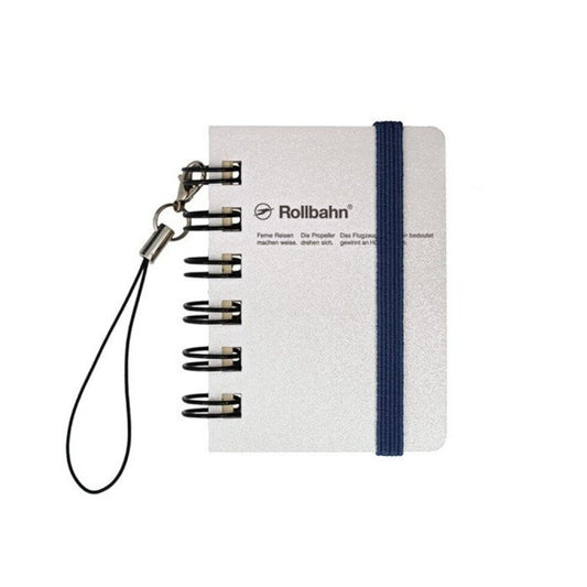 Delfonics Rollbahn micro! Spiral Notebook - Metallic Pearl White