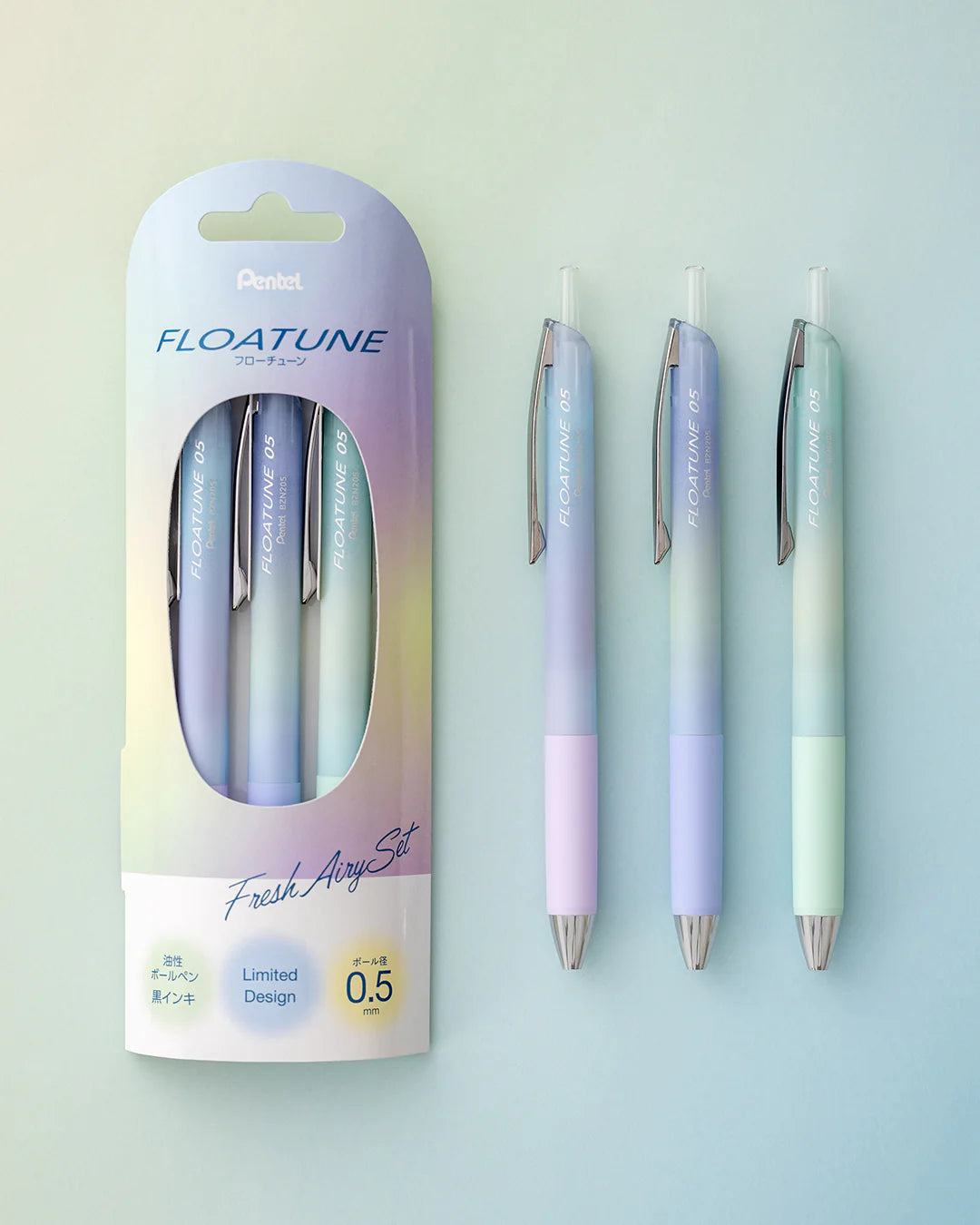 Pentel Floatune Airy Ballpoint Set - Fresh Airy (Set of 3)