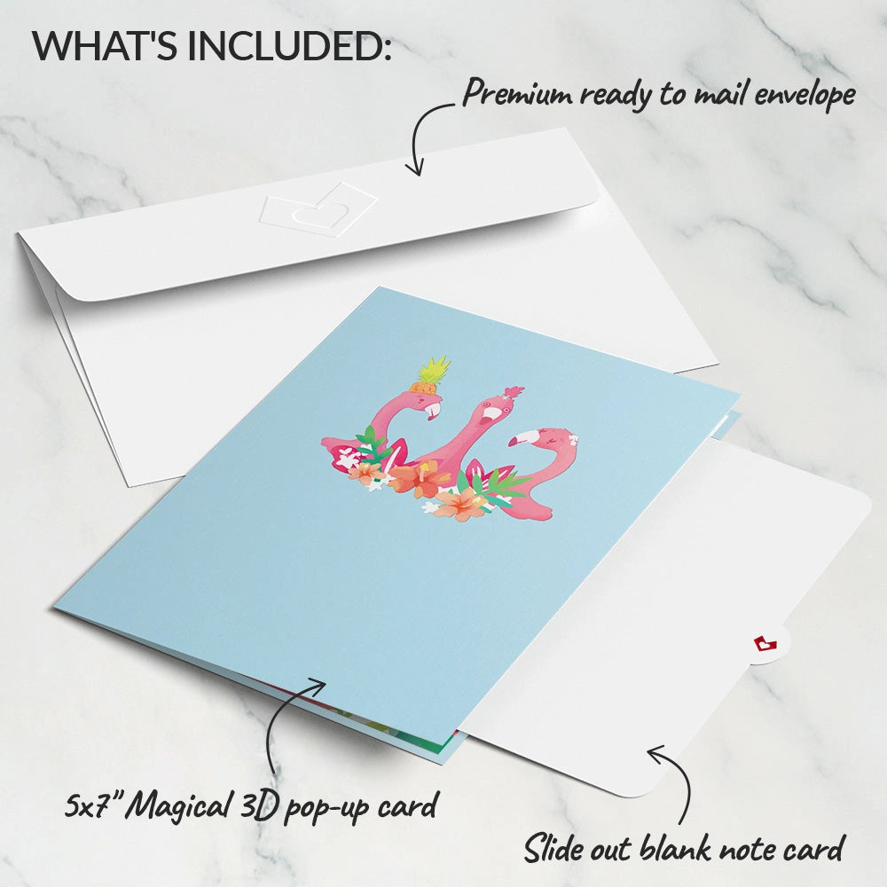 Lovepop Pop-Up Card - Party Flamingo