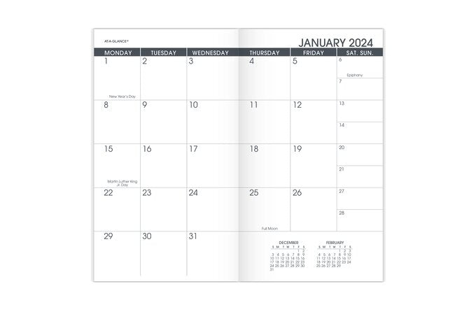 AT-A-GLANCE 2025 Monthly Planner Refill for 70-064, Pocket (3 1/2" x 6")
