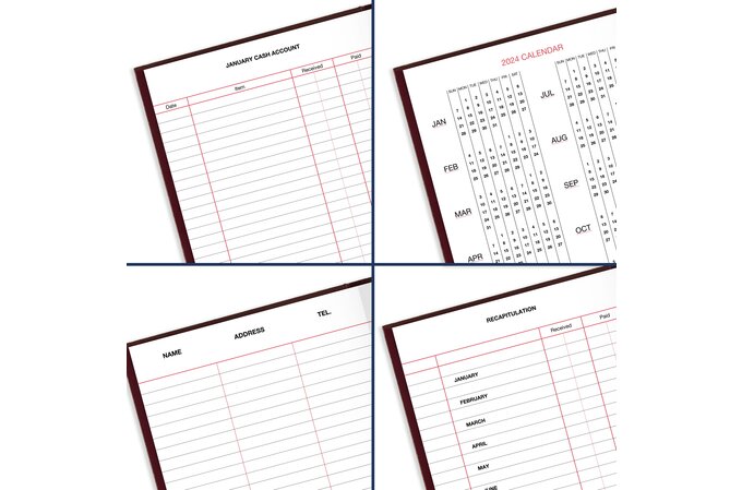 AT-A-GLANCE Standard Diary 2025 Daily Reminder (5 1/2" x 8") - Red