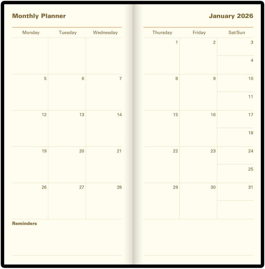 Letts of London 2026 Signature Bonded Slim Planner - Blue