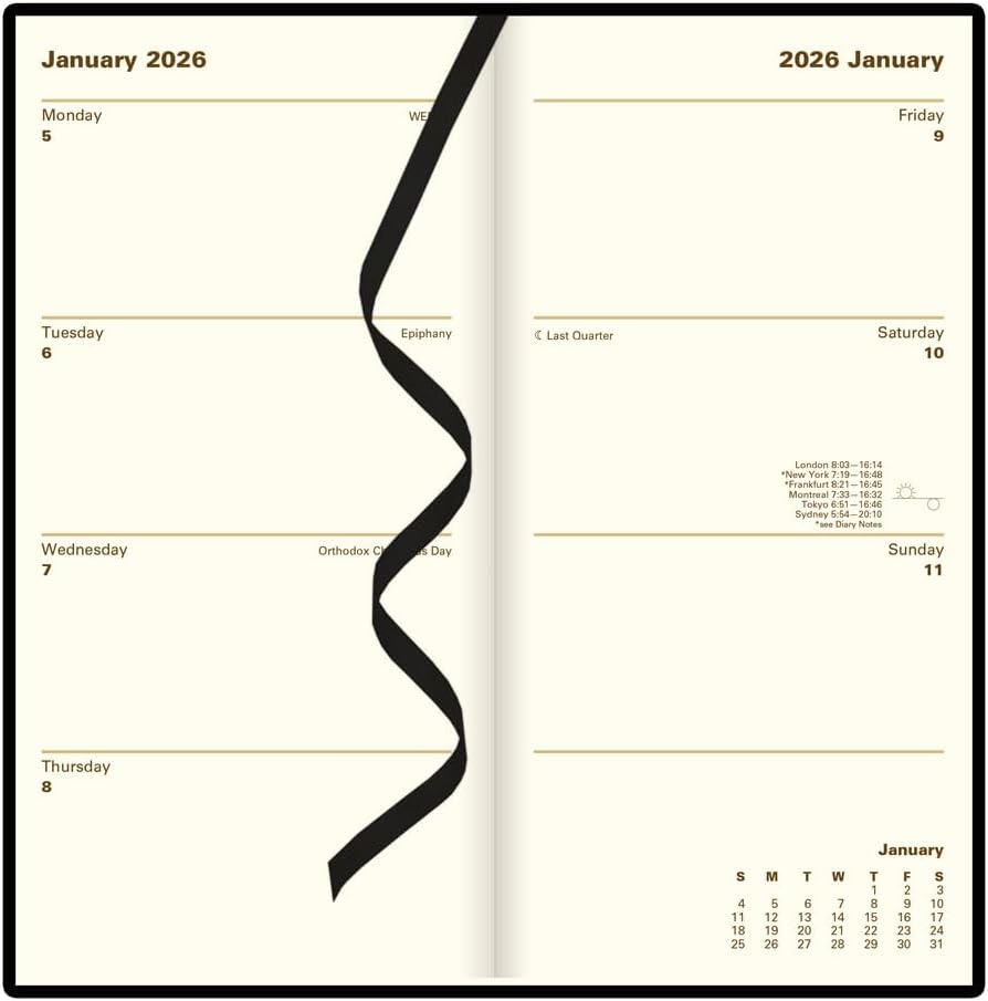 Letts of London 2026 Signature Bonded Slim Planner - Blue