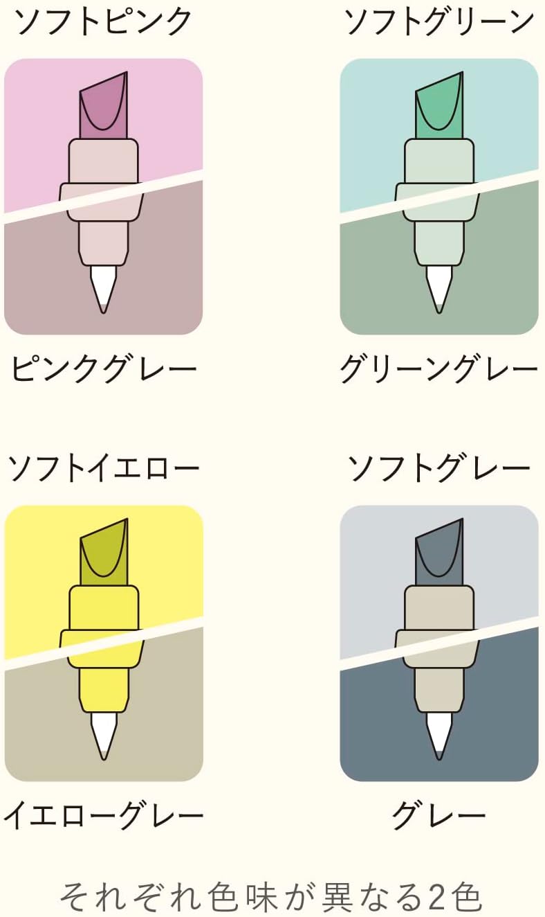 KOKUYO Me 2-Way Marker Set (Set of 4)
