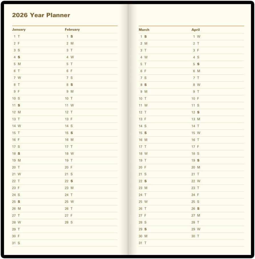 Letts of London 2026 Signature Bonded Slim Planner - Blue