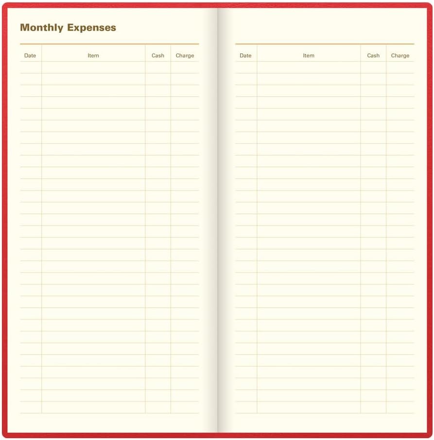 Letts of London 2026 Belgravia Slim Week to View Planner - Red (Upright)