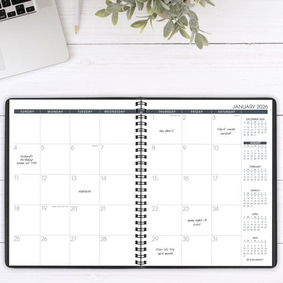 AT-A-GLANCE 2026 15-Month Monthly Planner - Black