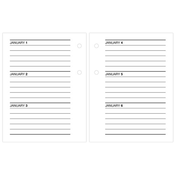 AT-A-GLANCE 2026 Mini Daily Loose-Leaf Desk Calendar Refill (3" x 3 3/4")