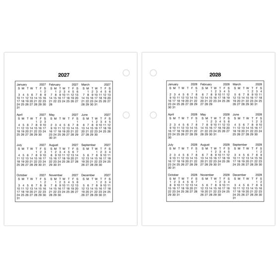 AT-A-GLANCE 2026 Mini Daily Loose-Leaf Desk Calendar Refill (3" x 3 3/4")