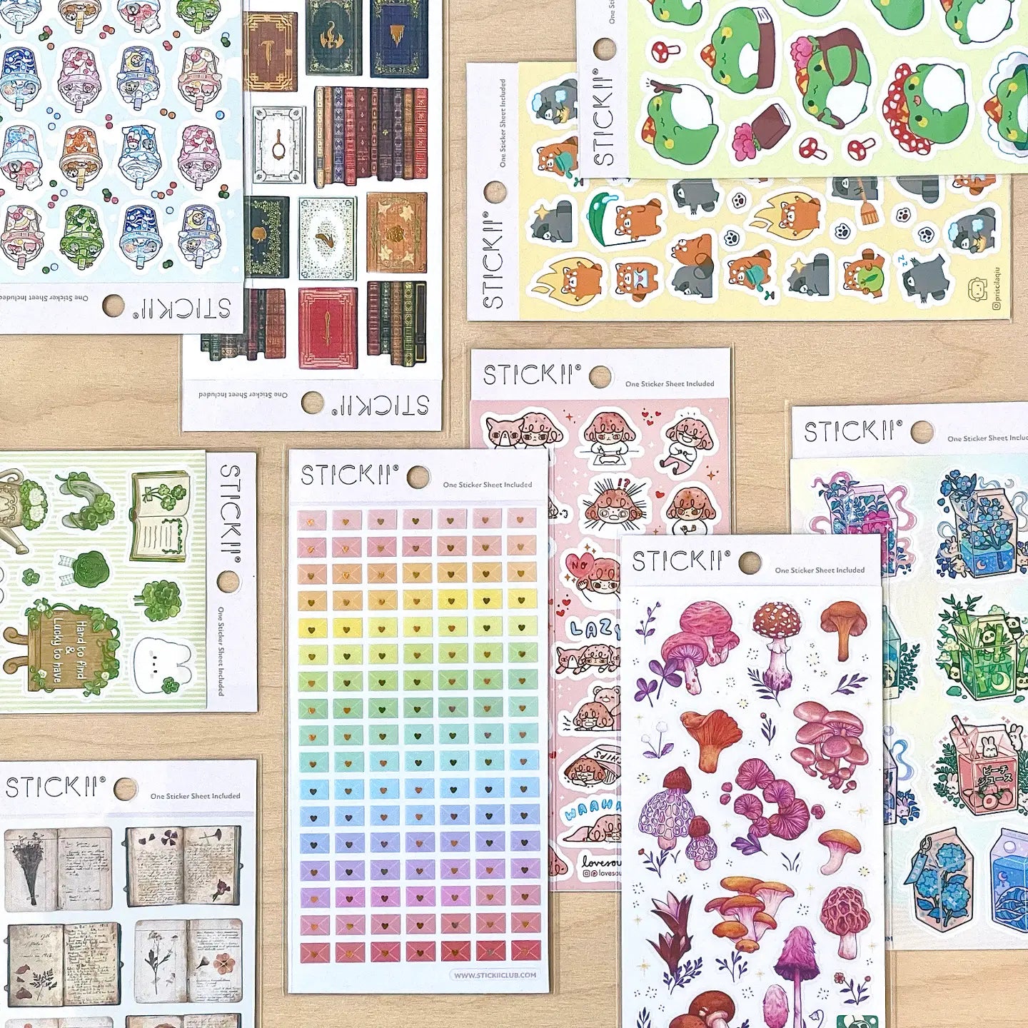 Faire Stickii Sticker Sheet - Antique Writing Set