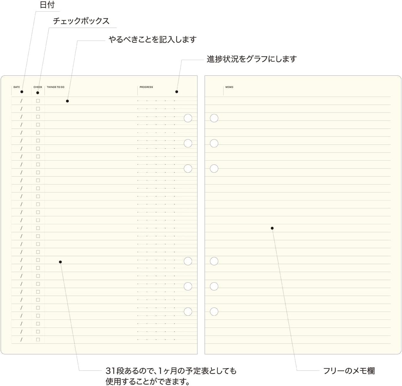 Laconic Style Notebook Refill - To Do