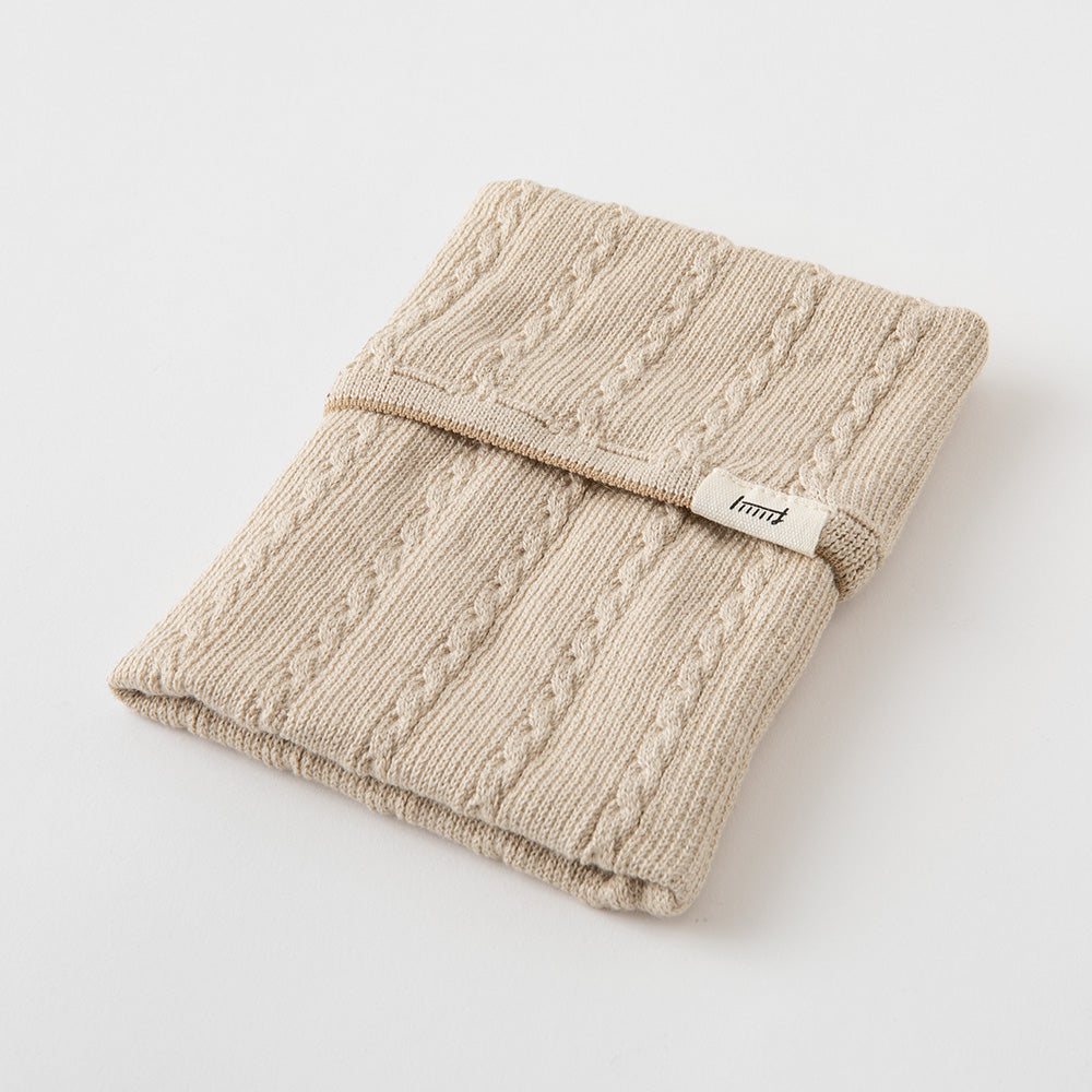 Midori Knitted Book Band with Pockets - Beige