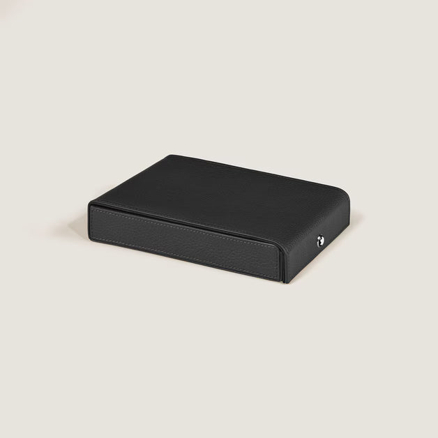 Montblanc Grain Leather 4-Slot Travel Box - Black