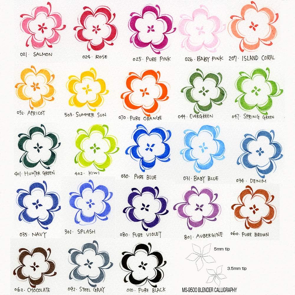 Kuretake Zig Calligraphy II Markers (Set of 12)