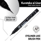Kuretake Zig Cartoonist ai Liner Brush Tip Pen - Brown (Ultra Fine)