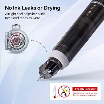 Writech Clictek Retractable Fountain Pen - Clear Red