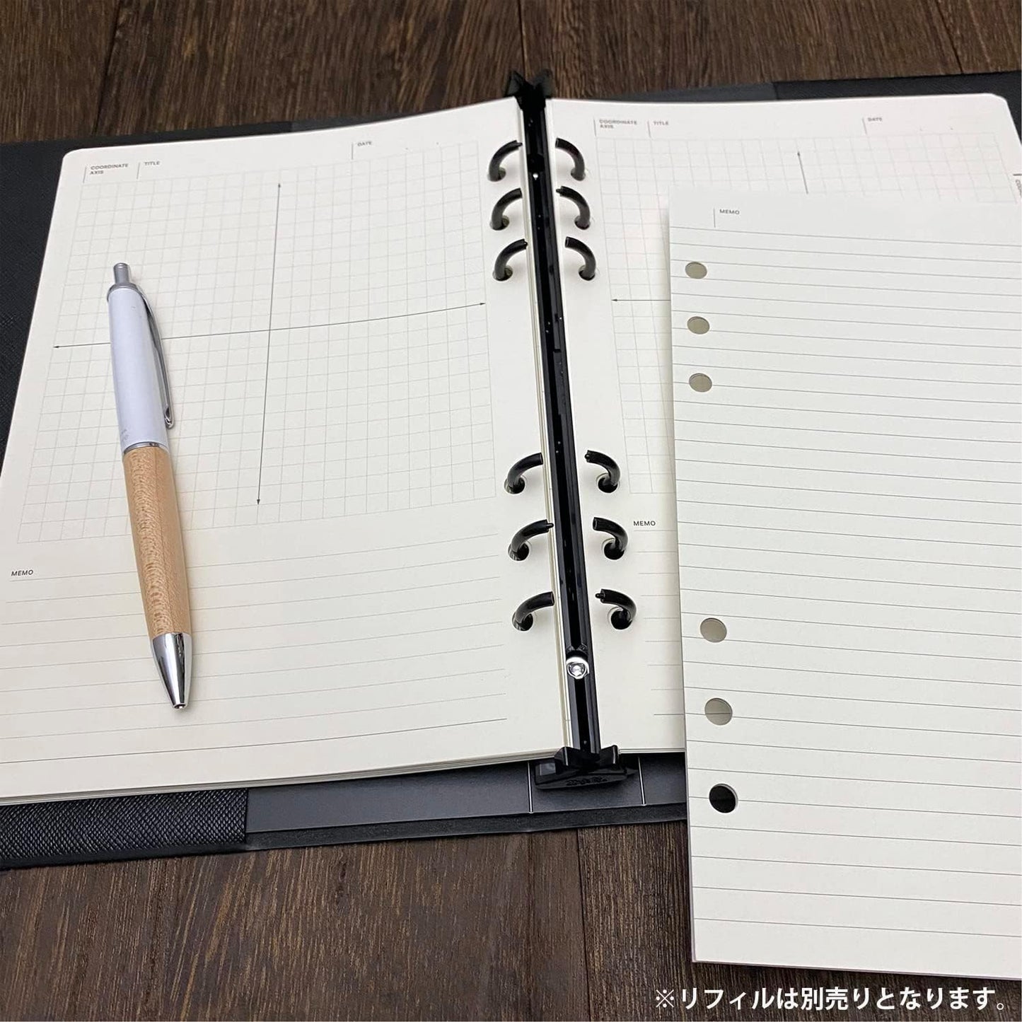 Laconic Style Note A5 6-Ring Binder - White