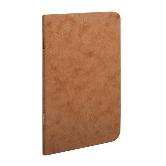 Clairefontaine #73416 Life. unplugged Lined Staplebound Notebook (3.5 x 5.5) - Tan