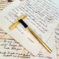 Pre-Owned Dunhill Slim Gold Fountain Pen 14K M