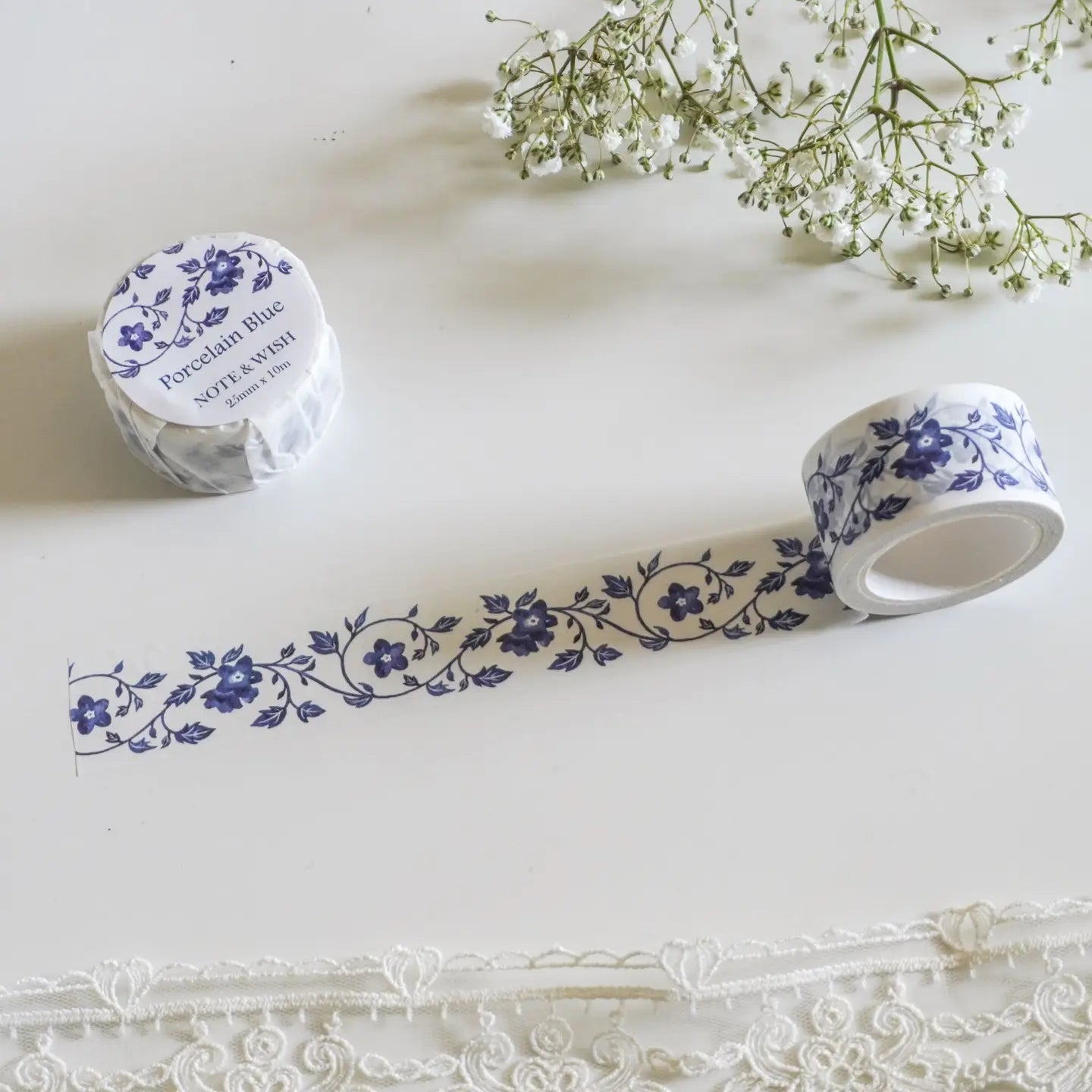 Note & Wish Washi Tape - Porcelain Blue