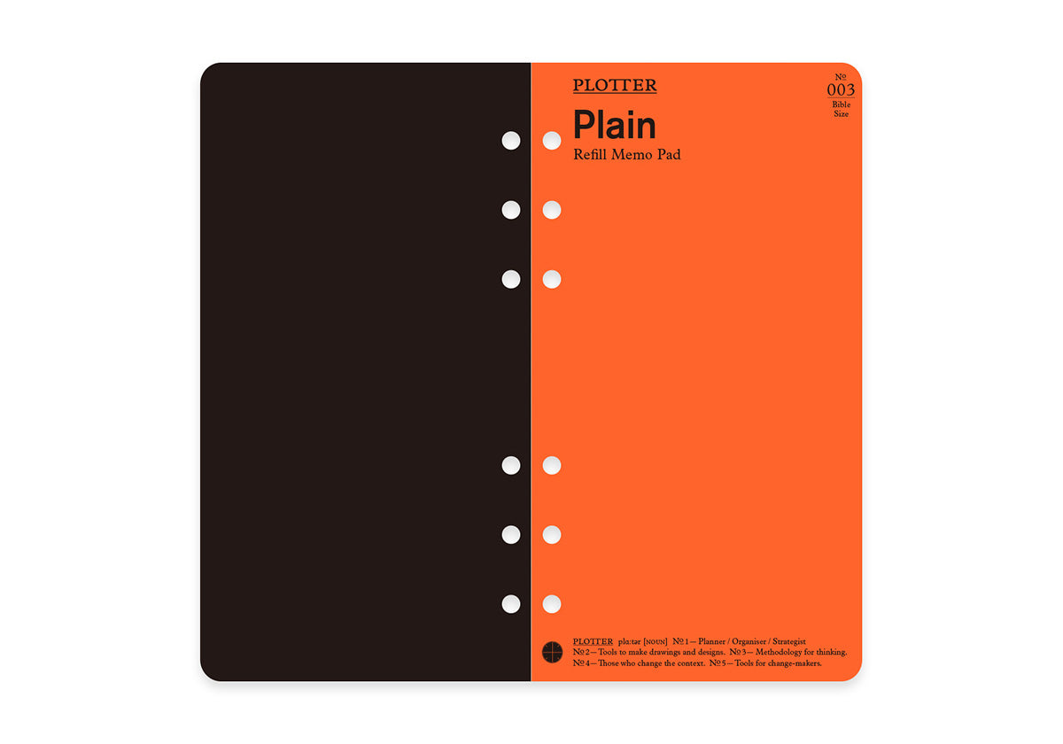 PLOTTER Refill Memo Pad Plain (80 Sheets) - Bible Size