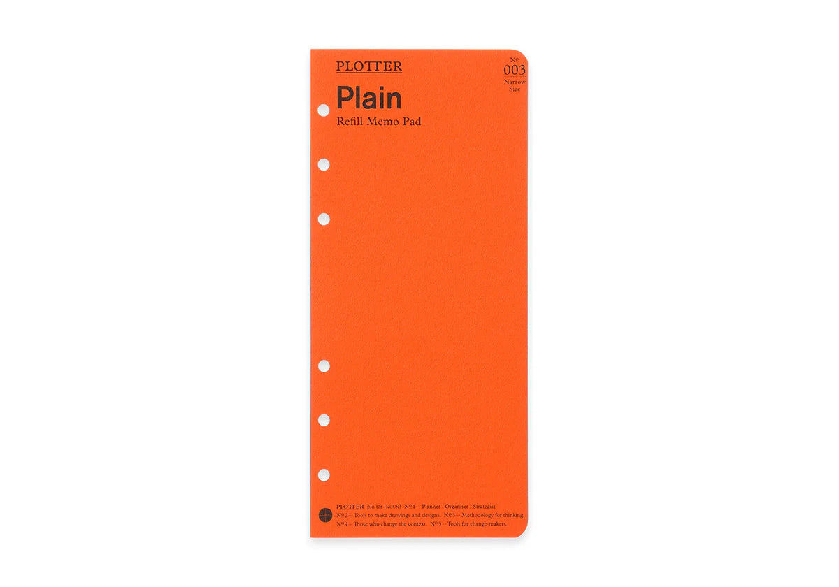 PLOTTER Refill Memo Pad Plain (80 Sheets) - Narrow Size