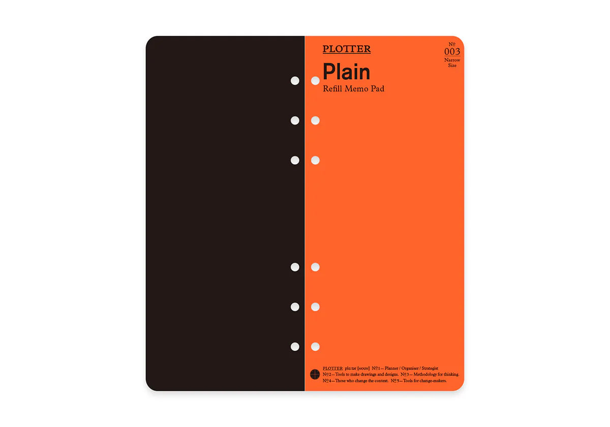 PLOTTER Refill Memo Pad Plain (80 Sheets) - Narrow Size