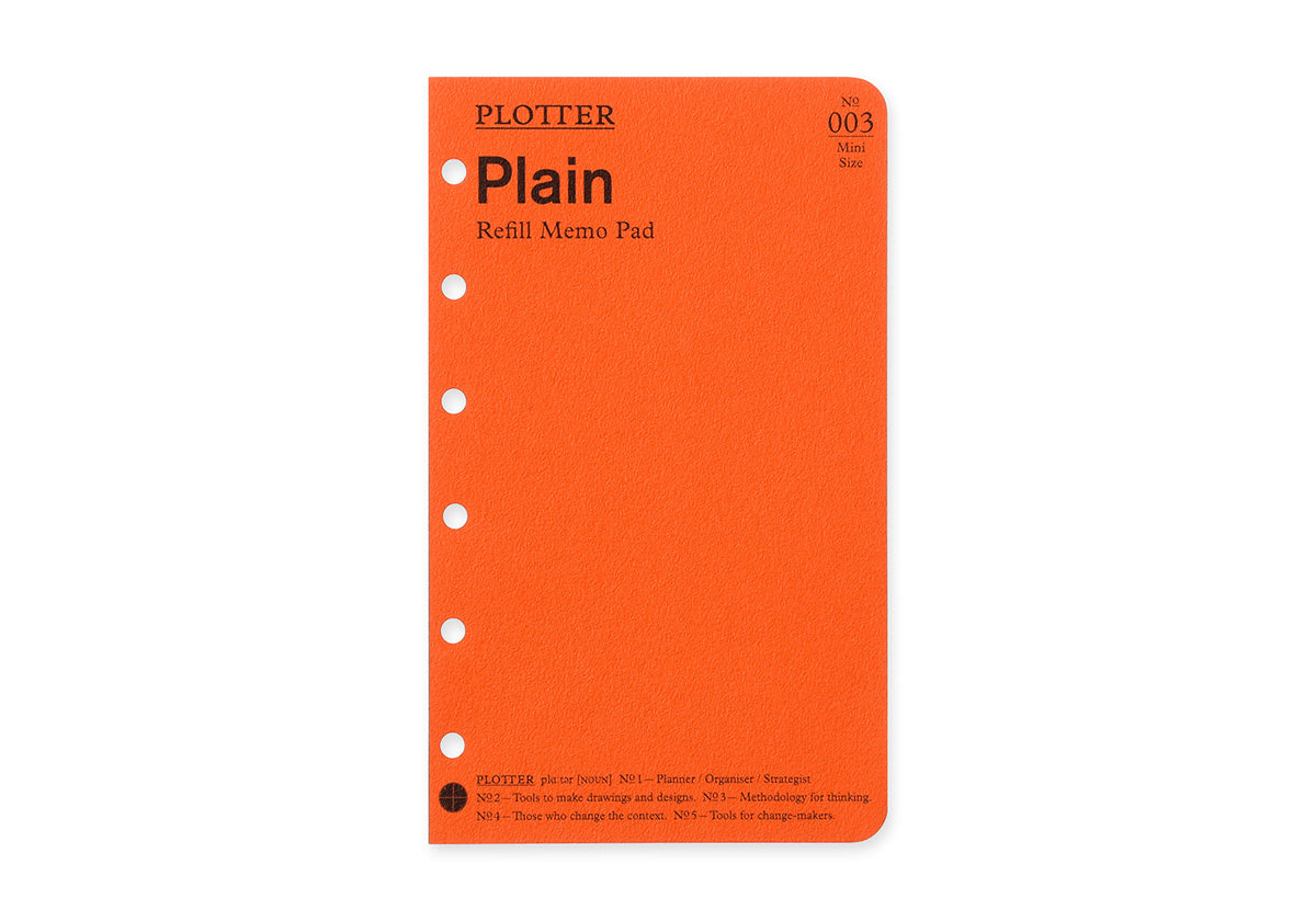 PLOTTER Refill Memo Pad Plain (80 Sheets) - Mini Size