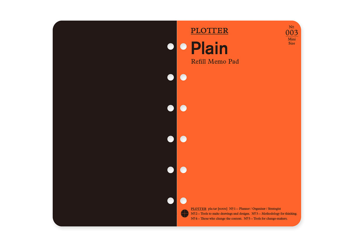PLOTTER Refill Memo Pad Plain (80 Sheets) - Mini Size