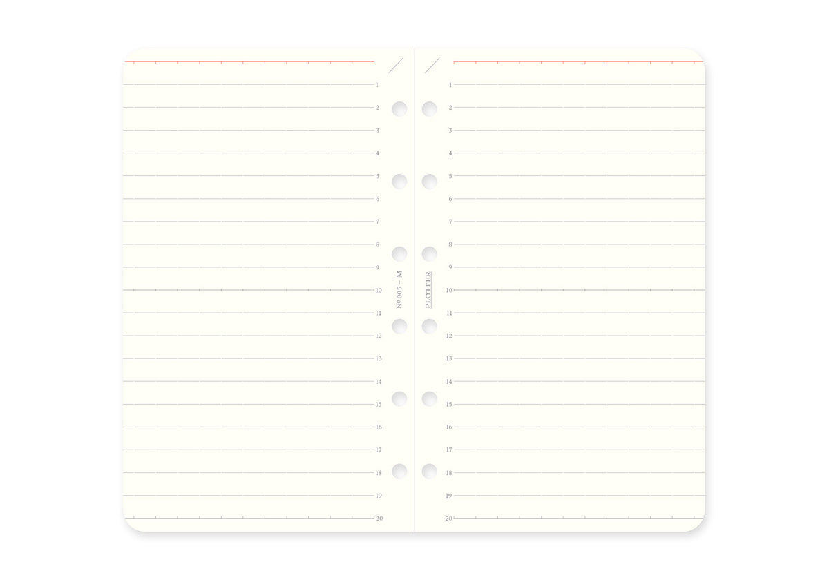 PLOTTER Refill Memo Pad 6mm Ruled (80 Sheets) - Mini Size