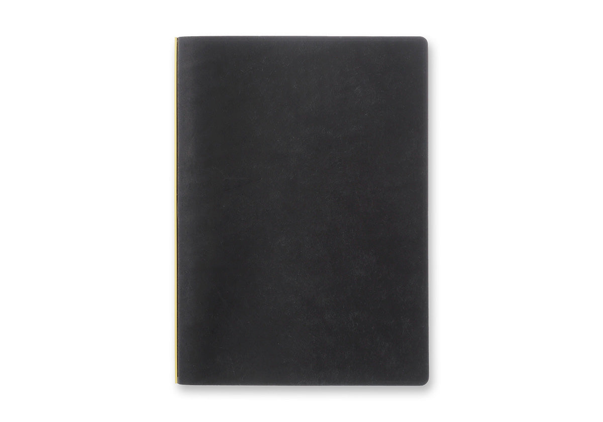 PLOTTER A5 Size Pueblo 6-Ring Leather Binder - Black