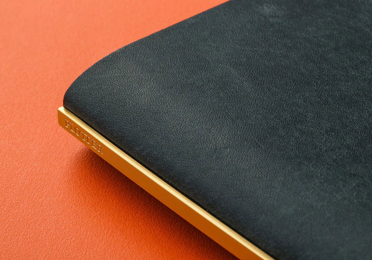 PLOTTER Narrow Size Pueblo 6-Ring Leather Binder - Navy