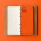 PLOTTER Narrow Size Pueblo 6-Ring Leather Binder - Beige
