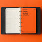 PLOTTER Mini Size Pueblo 6-Ring Leather Binder - Black