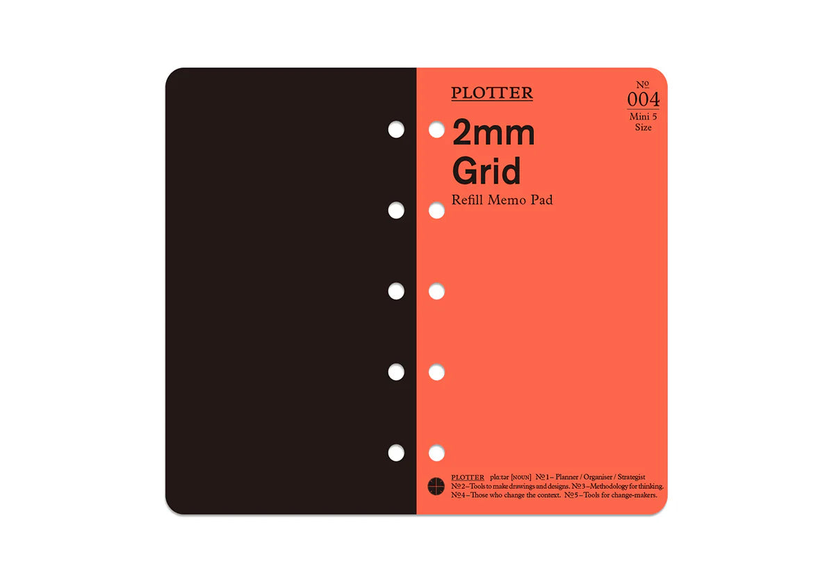 PLOTTER Refill Memo Pad 2mm Grid (80 Sheets) - Mini 5 Size