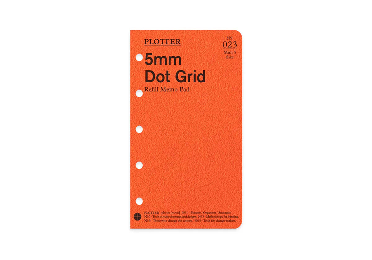 PLOTTER Refill Memo Pad 5mm Dot Grid (80 Sheets) - Mini 5 Size