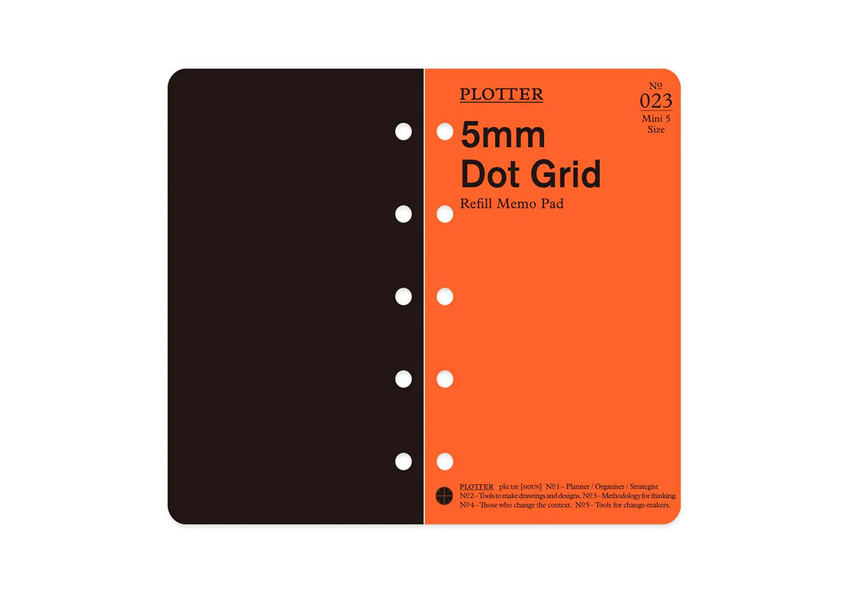 PLOTTER Refill Memo Pad 5mm Dot Grid (80 Sheets) - Mini 5 Size