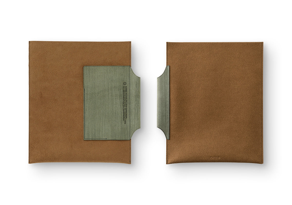 PLOTTER Leather A5 Binder Case - Green