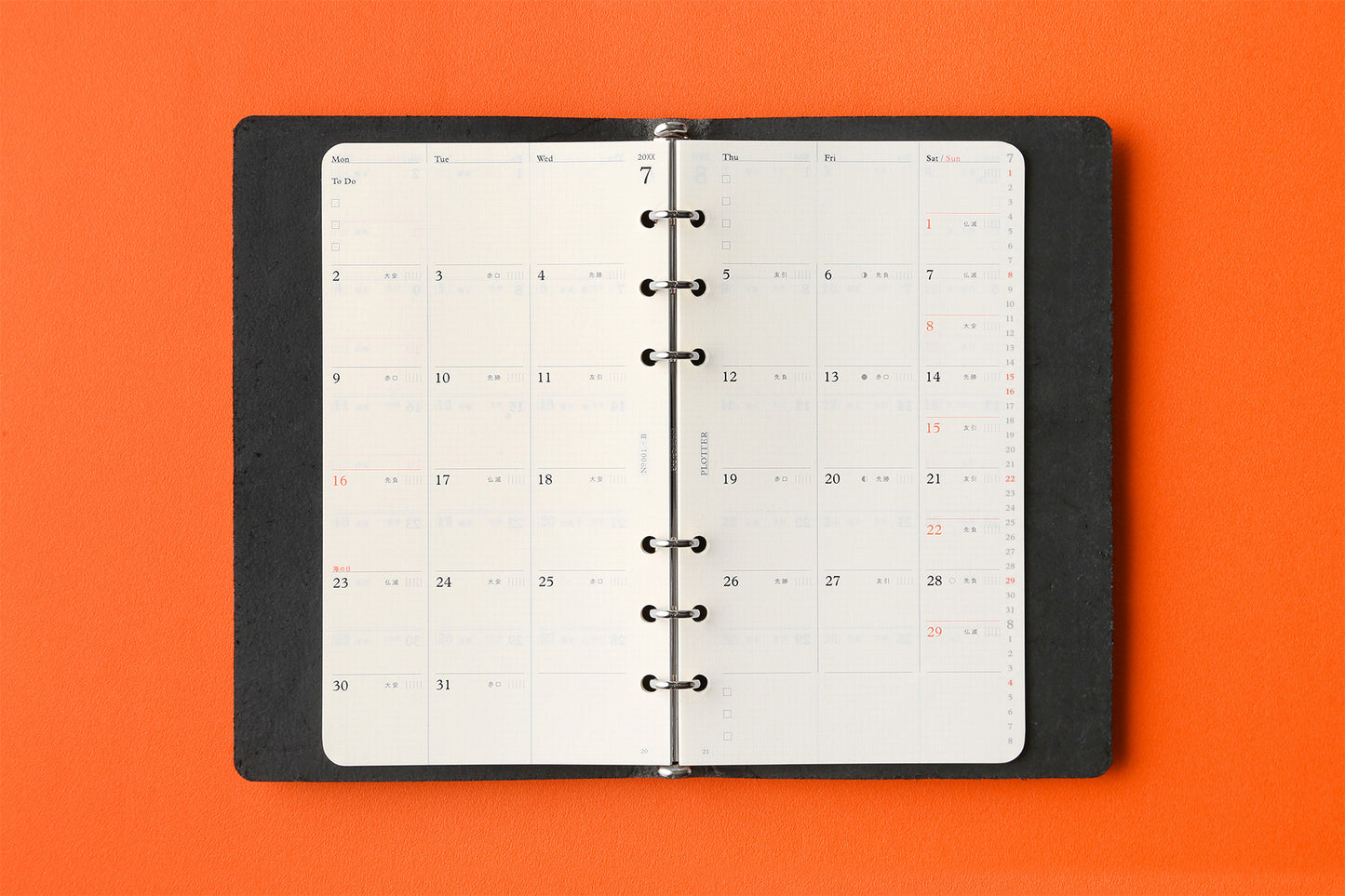 PLOTTER DIARY 2027 Monthly Schedule Refill - Bible Size
