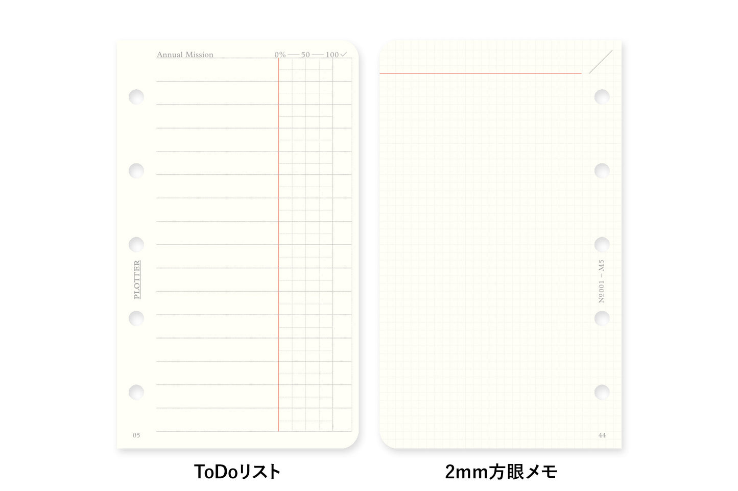 PLOTTER DIARY 2027 Monthly Schedule Refill - Mini 5 Size