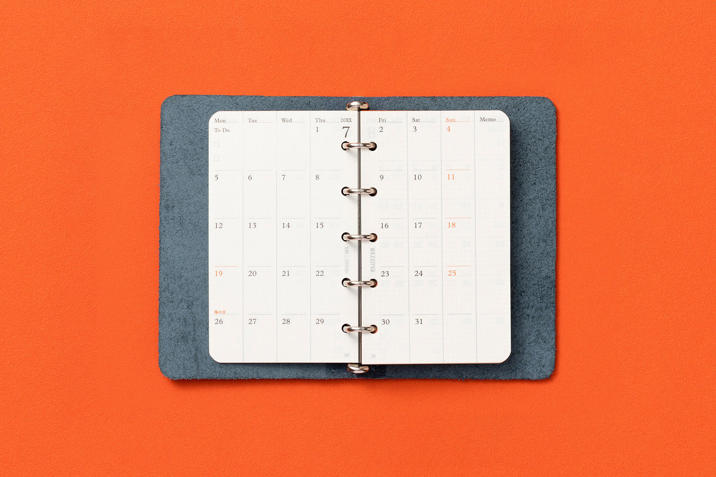 PLOTTER DIARY 2027 Monthly Schedule Refill - Mini 5 Size