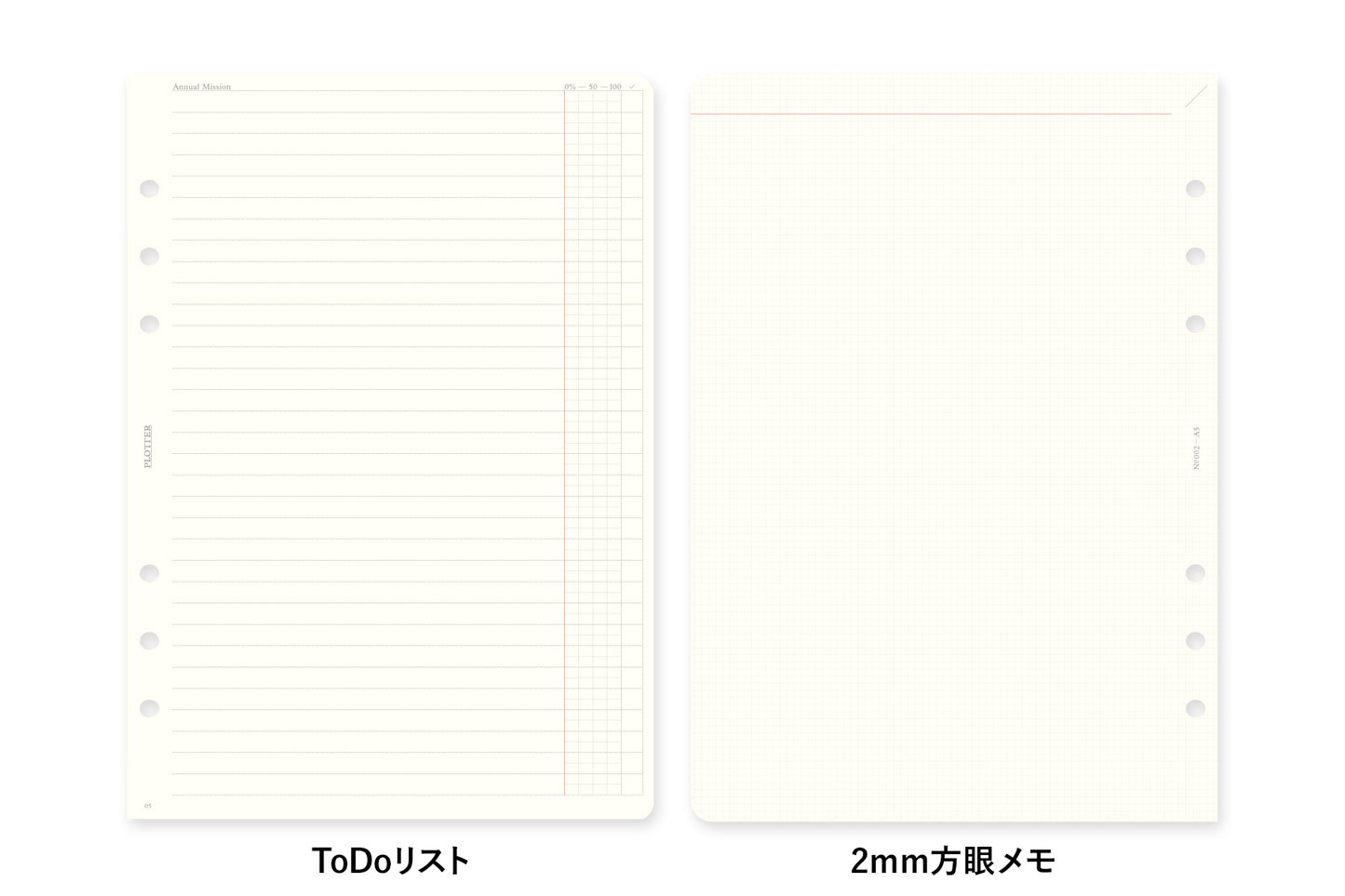 PLOTTER DIARY 2027 Weekly Schedule Refill - A5 Size