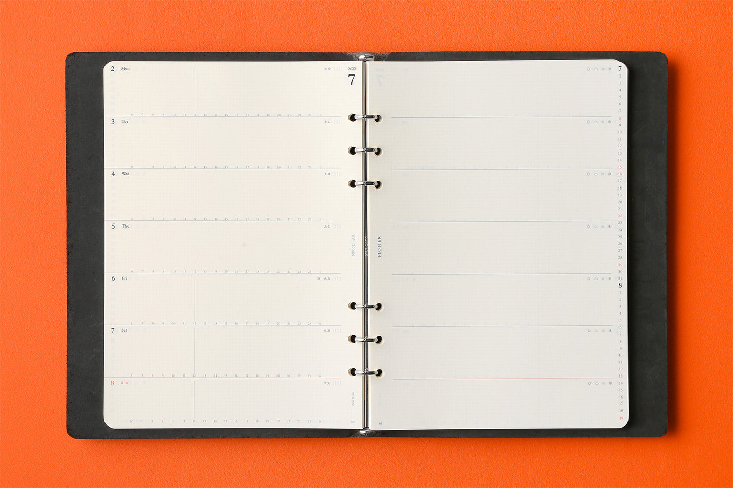 PLOTTER DIARY 2027 Weekly Schedule Refill - A5 Size