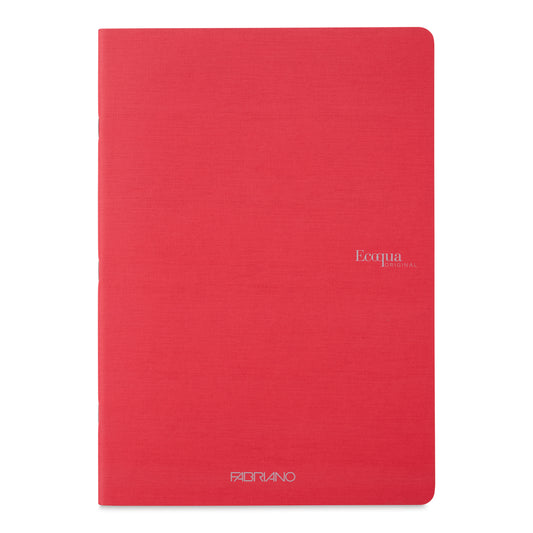 Fabriano EcoQua A5 Side-Stapled Dotted Notebook - Red
