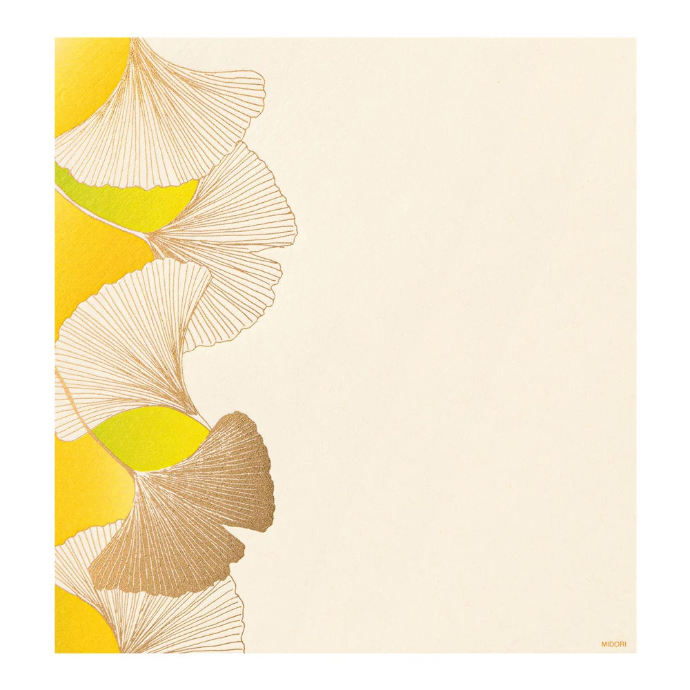 Midori Letterpad - Dancing Ginkgo (Foil Stamping)